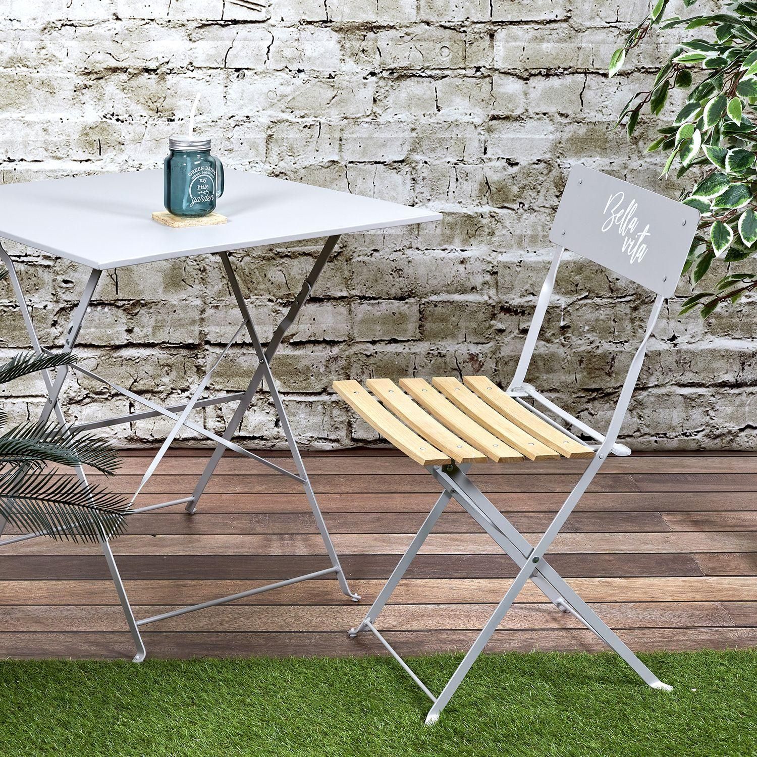 Lot De 2 Chaises Pliantes Bella Vita - Taupe - 4