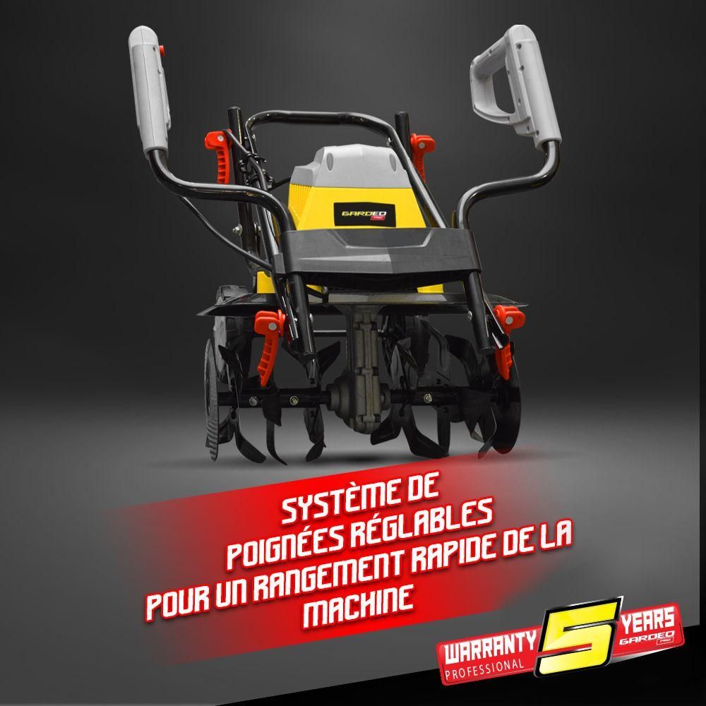 Motobineuse Electrique 1500W 6 Fraises Gardeo - 3