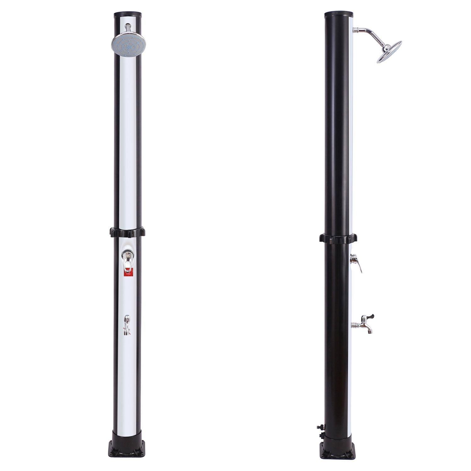 Douche solaire MOOREA noire et argent 18L - 2