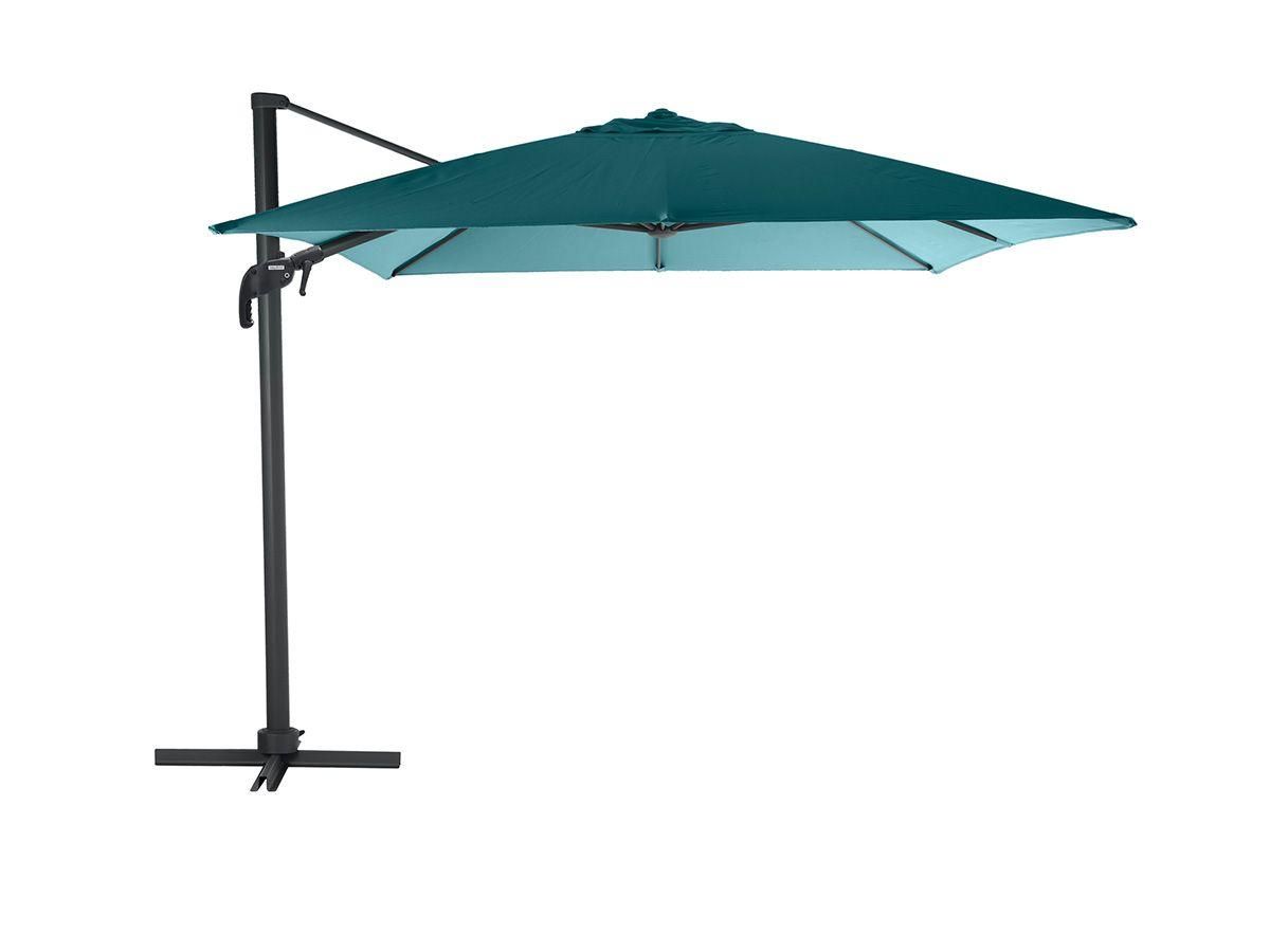 Parasol Dport Et Inclinable Carr Bleu Canard Elea - 3 X 3 M - Hespride
