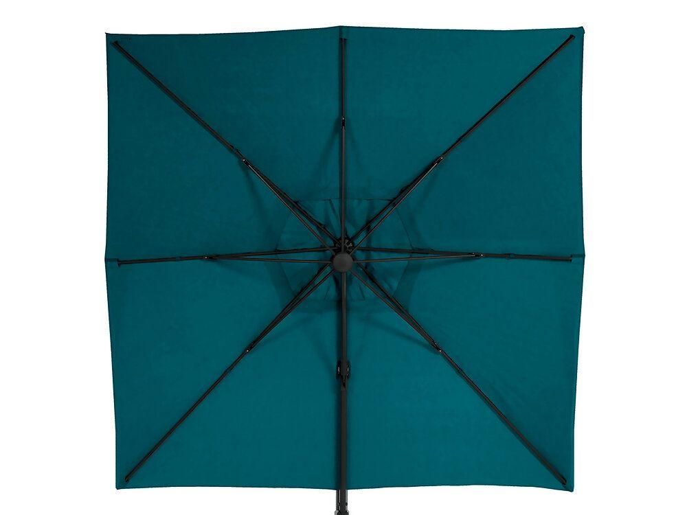 Parasol Dport Et Inclinable Carr Bleu Canard Elea - 3 X 3 M - Hespride - 4