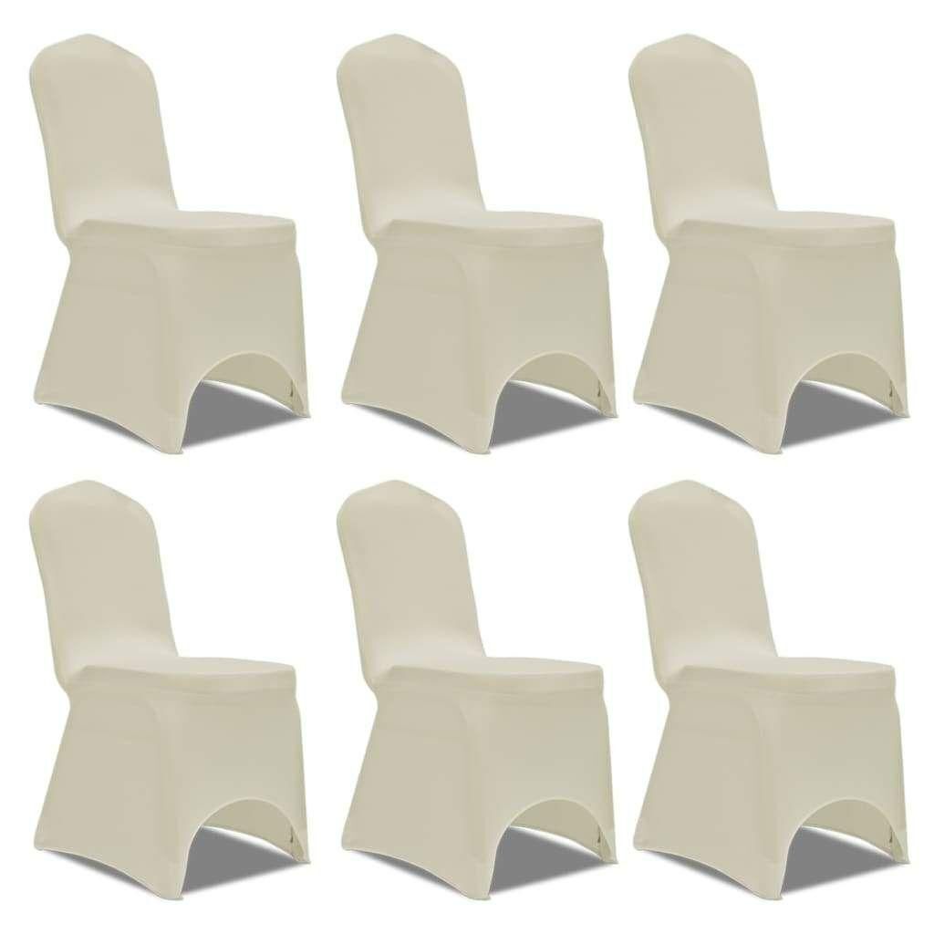 Housses �lastiques De Chaise Cr�me 12 Pi�ces Dec022525 - 2
