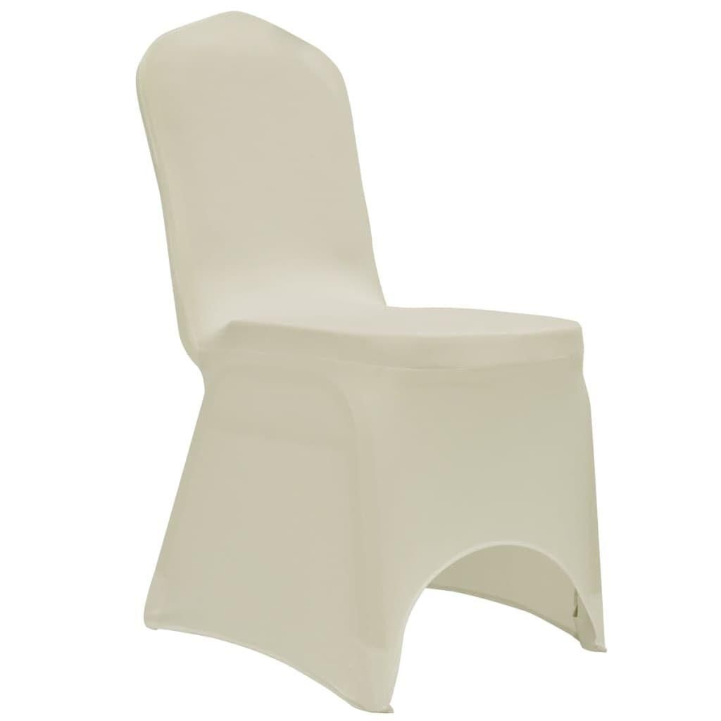 Housses �lastiques De Chaise Cr�me 12 Pi�ces Dec022525 - 3
