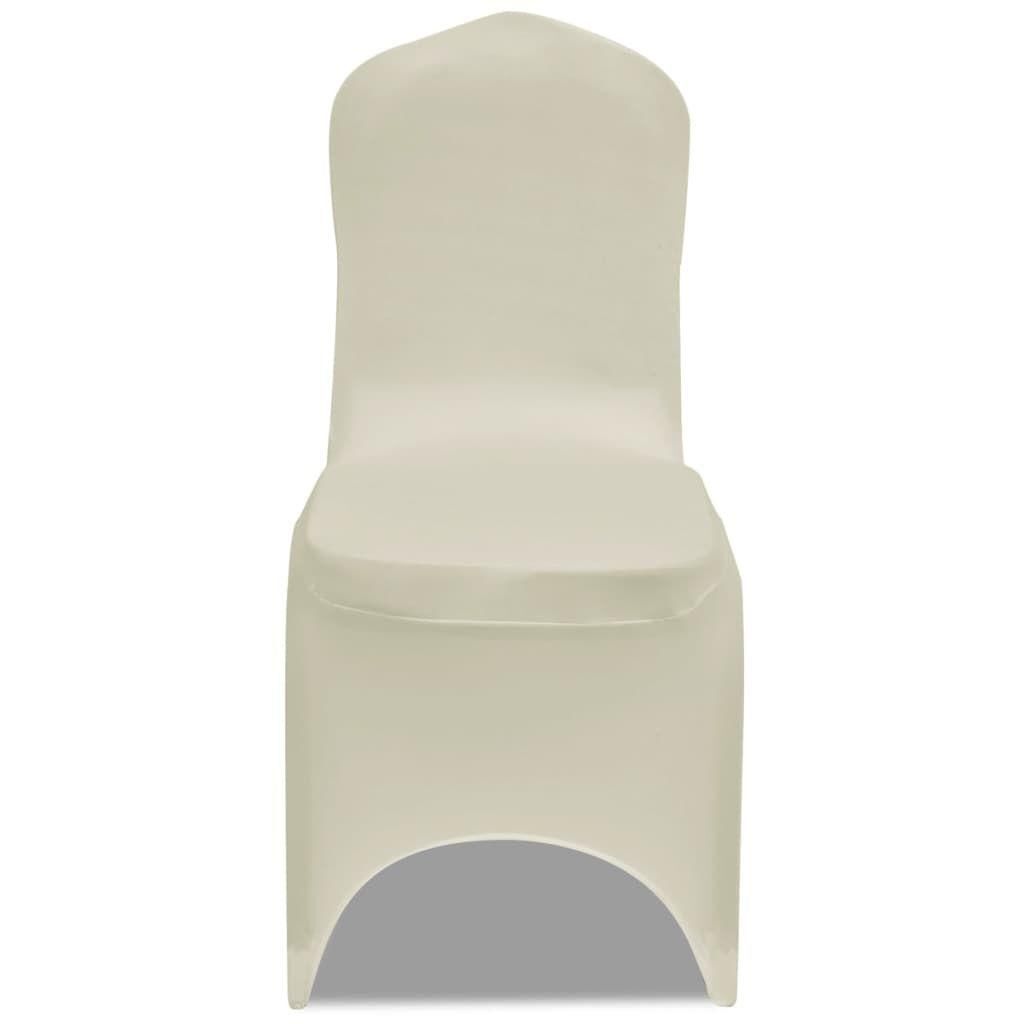 Housses �lastiques De Chaise Cr�me 12 Pi�ces Dec022525 - 4