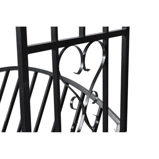 Gloriette De Jardin Noire Avec Banc