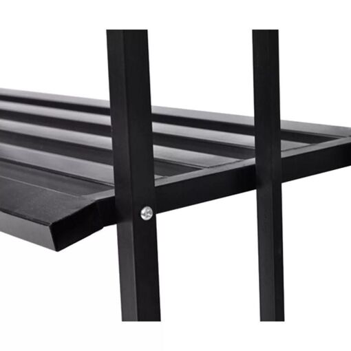 Gloriette De Jardin Noire Avec Banc - 4