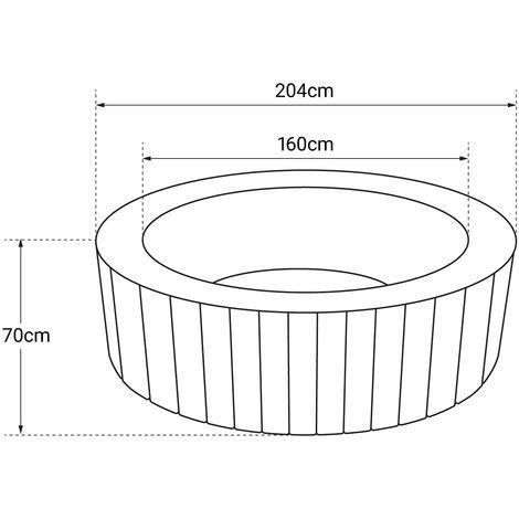 Spa gonflable rond 204cm LITE - 6 places - 4