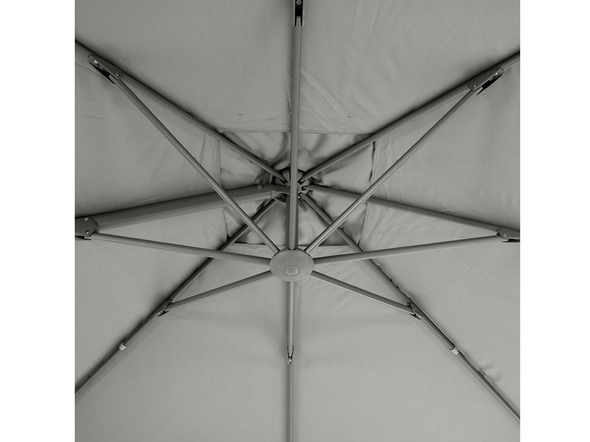 Parasol Dport Et Inclinable Carr Ardoise Elea - 3 X 3 M - Hespride - 3
