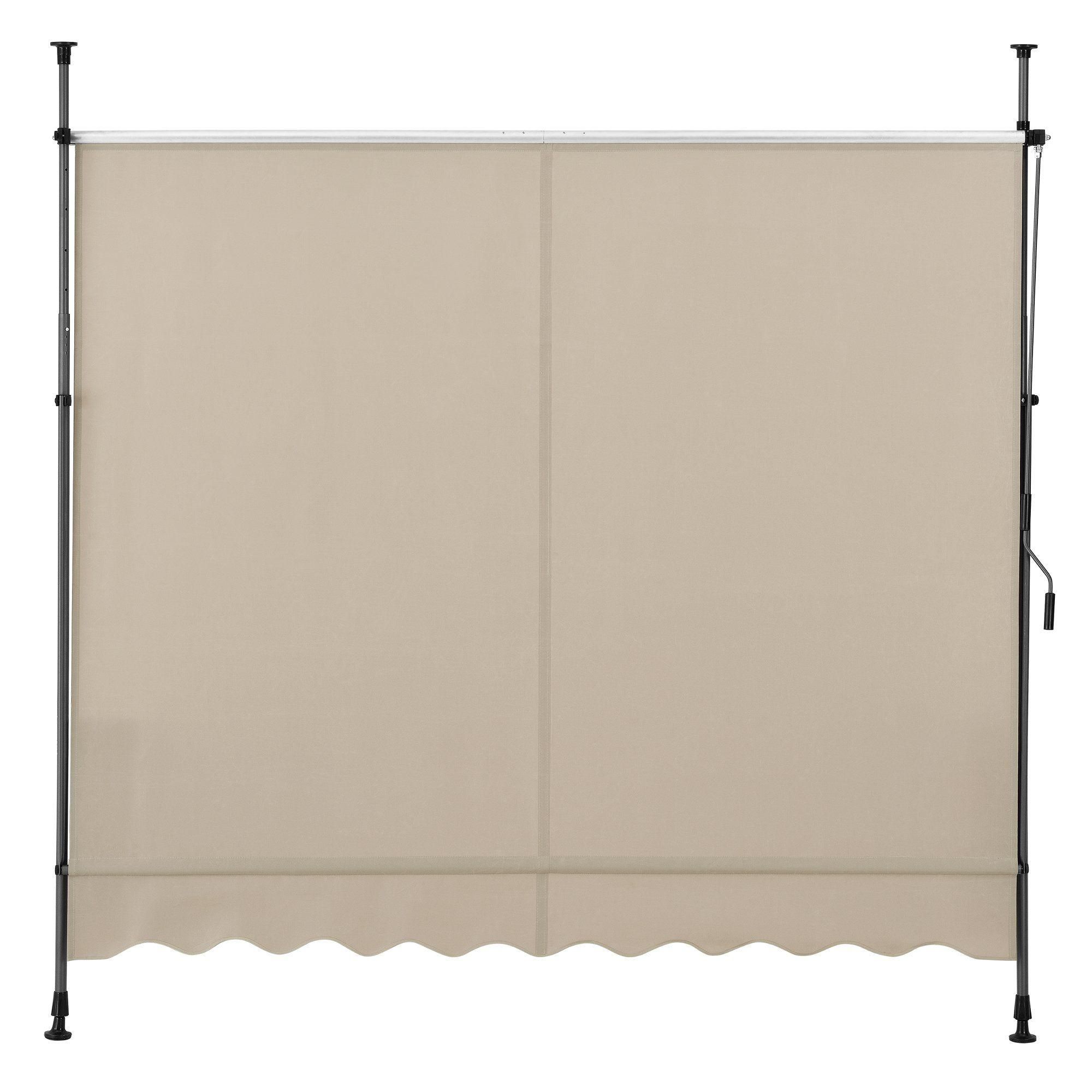 Brise-Soleil Mtal Et Polyester Hauteur Variable 150 X 120 X 200-300 Cm Sab... - 3