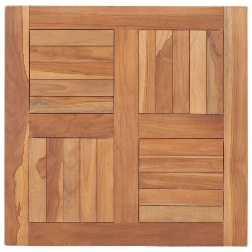 Dessus De Table Bois De Teck Solide 60x60x2,5 Cm