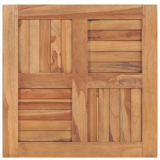 Dessus De Table Bois De Teck Solide 60x60x2,5 Cm - 2