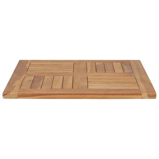 Dessus De Table Bois De Teck Solide 60x60x2,5 Cm - 3