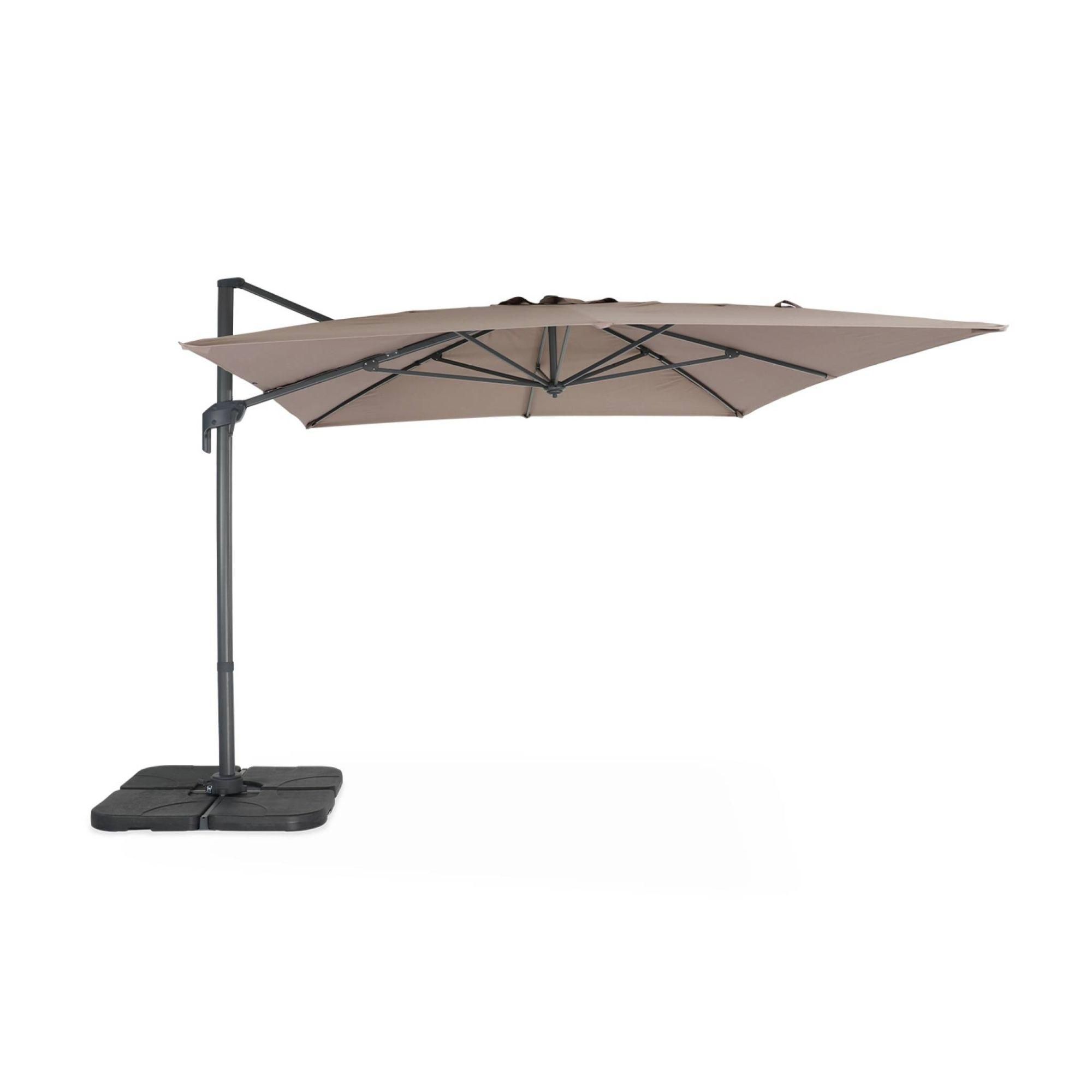 Parasol Dport Rectangulaire 3x4m - Antibes - Taupe - Parasol Dport. Inc...