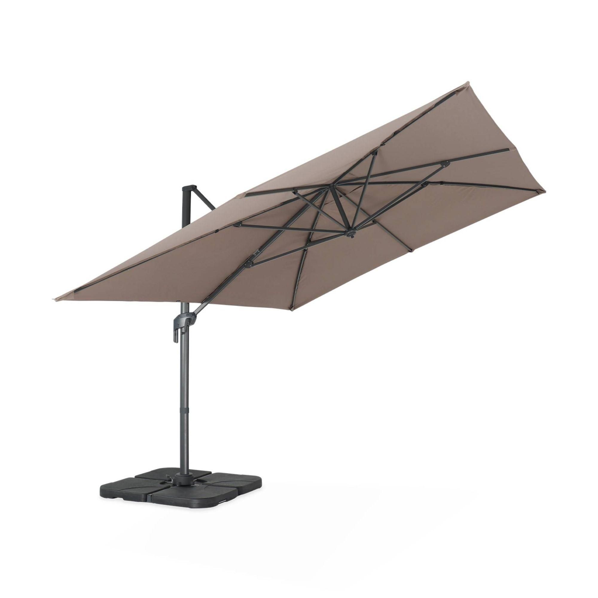 Parasol Dport Rectangulaire 3x4m - Antibes - Taupe - Parasol Dport. Inc... - 5
