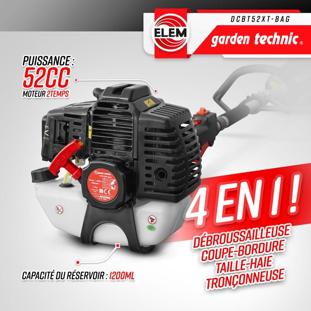 D�broussailleuse multifonctions 4 en 1 - 52cc - Elem Garden - 3