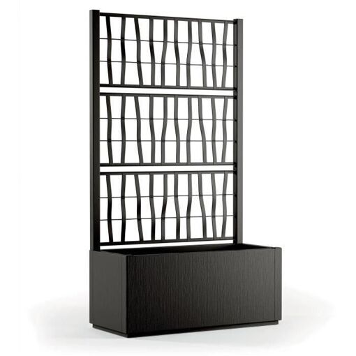Bac A Fleur Ethica Rectangulaire 80 Cm Avec Treillis Graphite