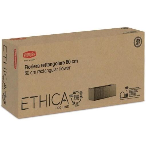 Bac A Fleur Ethica Rectangulaire 80 Cm Avec Treillis Graphite - 6
