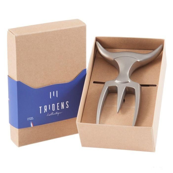 Fourchette  viande Tridens brute + Socle en htre - 4
