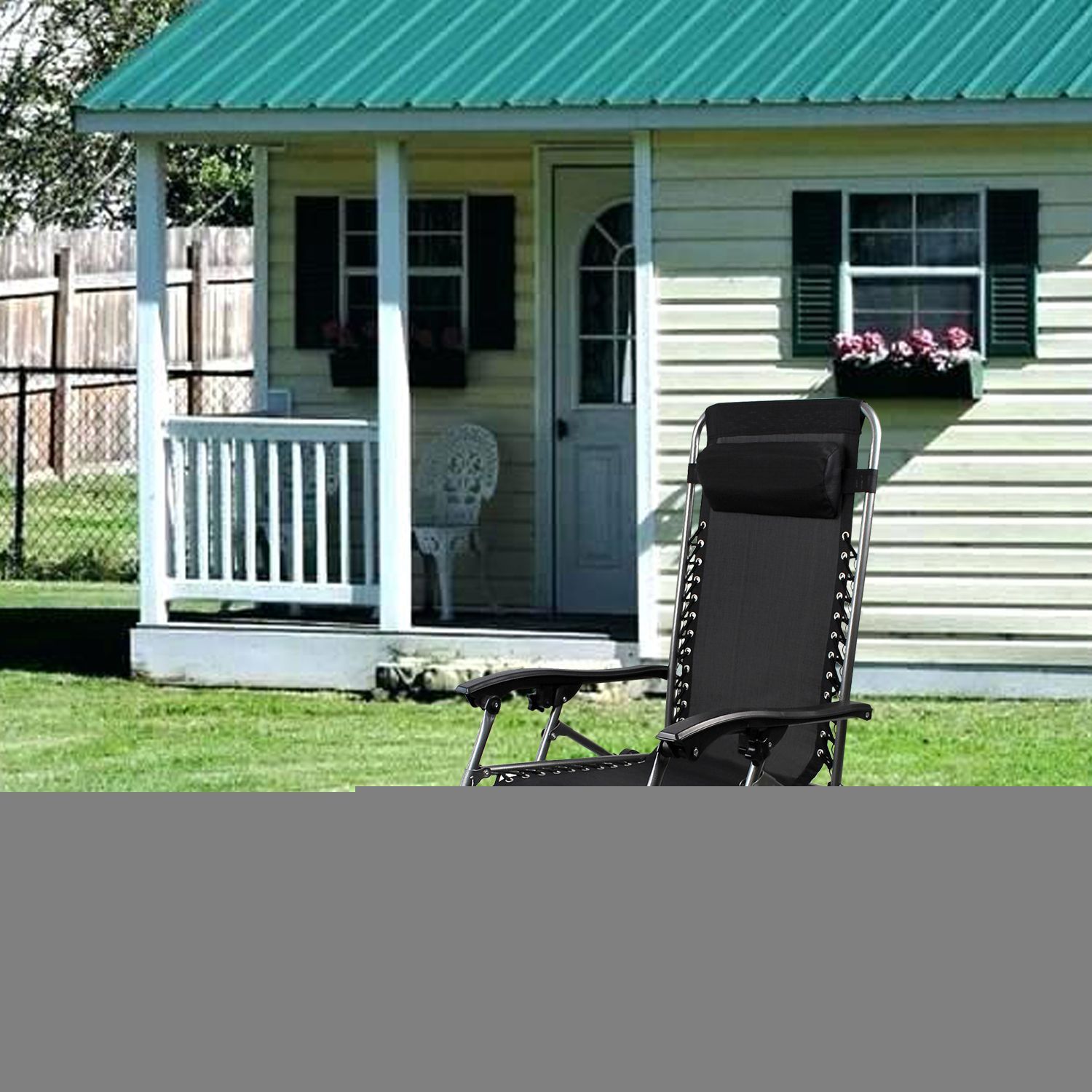 Transat En Textilne De Jardin, Chaise Longue Inclinable, 165 X 112 X 65 Cm... - 5