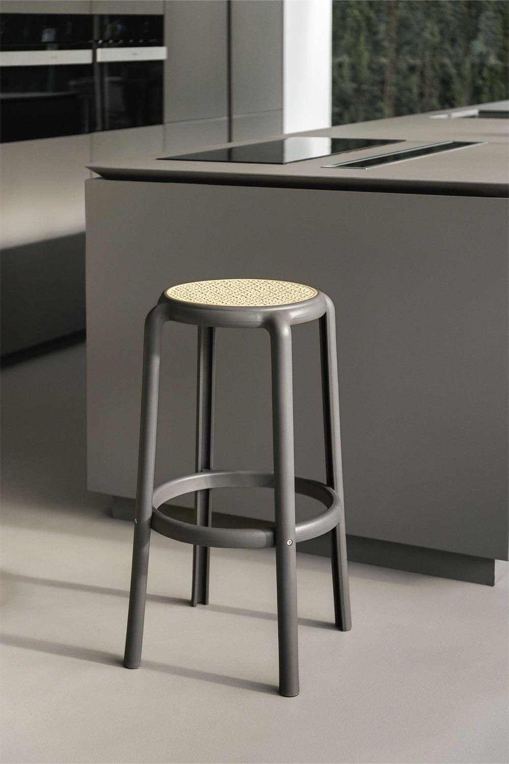 Pack De 2 Tabourets Hauts Omara Gris Graphite - 2