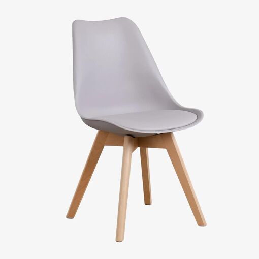 Pack De 4 Chaises Nordic Gris Clair