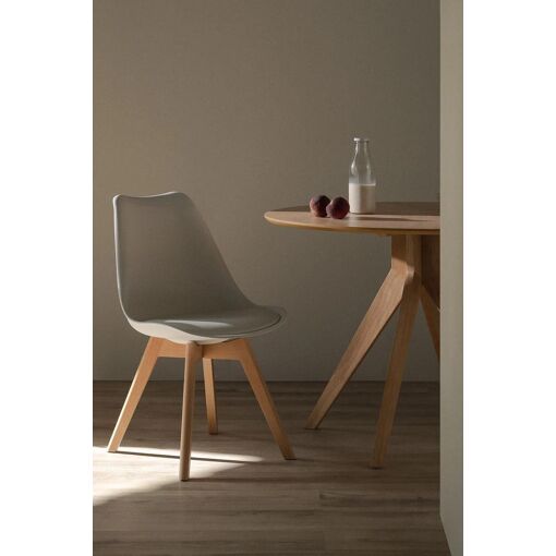 Pack De 4 Chaises Nordic Gris Clair - 2