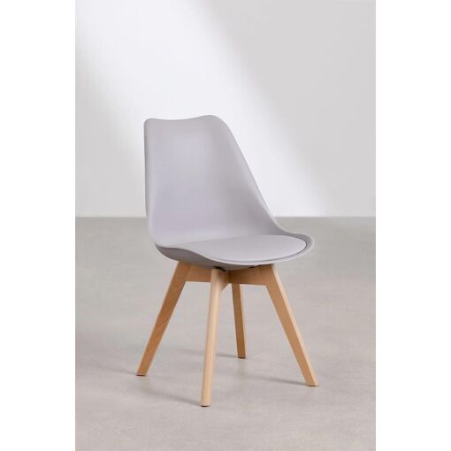 Pack De 4 Chaises Nordic Gris Clair - 3