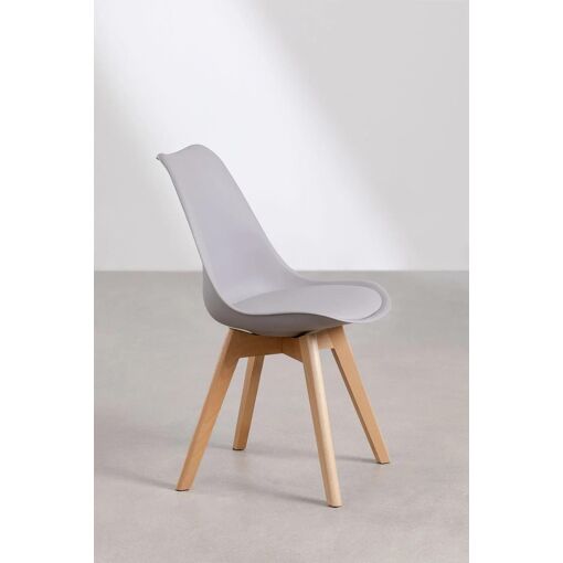 Pack De 4 Chaises Nordic Gris Clair - 4