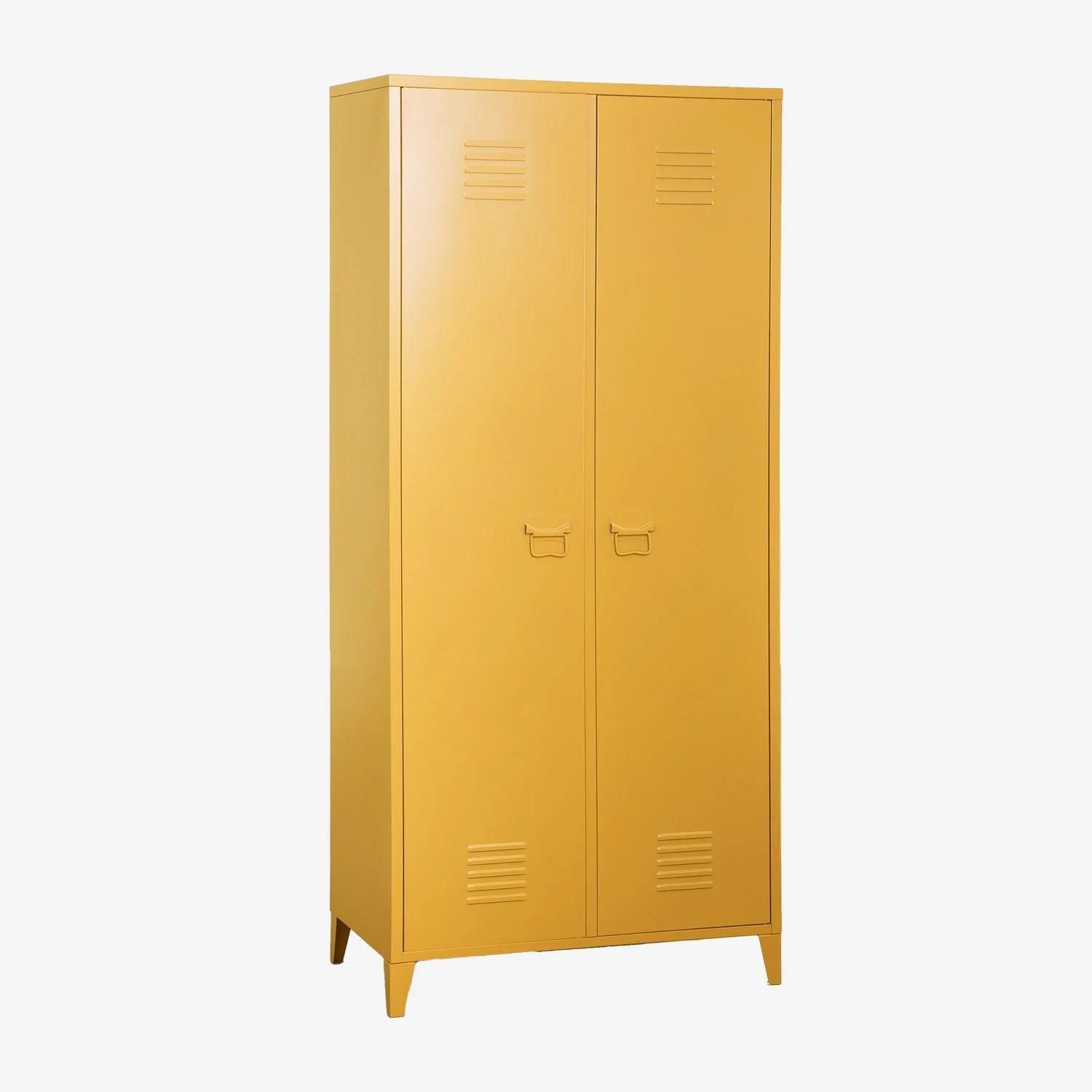 Armoire De Casier  2 Portes En Acier Pohpli Jaune Albero