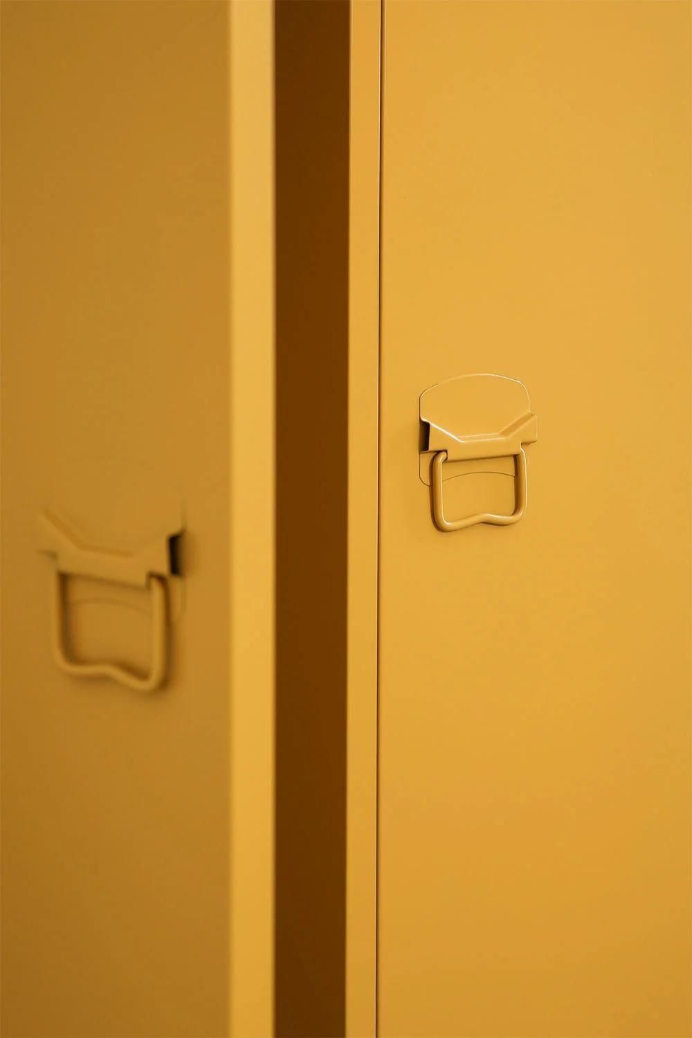 Armoire De Casier  2 Portes En Acier Pohpli Jaune Albero - 5