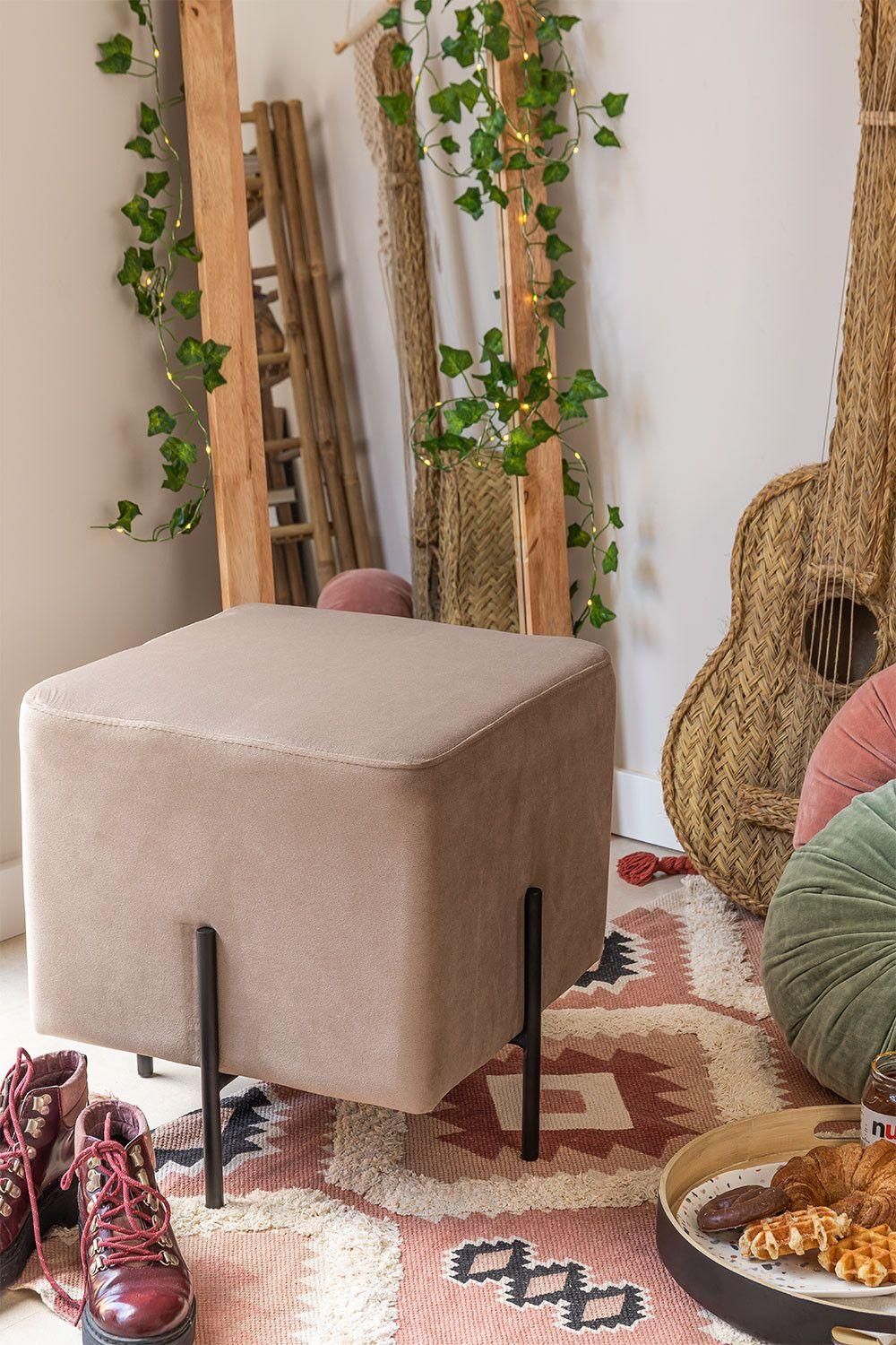 Tabouret Bas En Velours Sam - 6