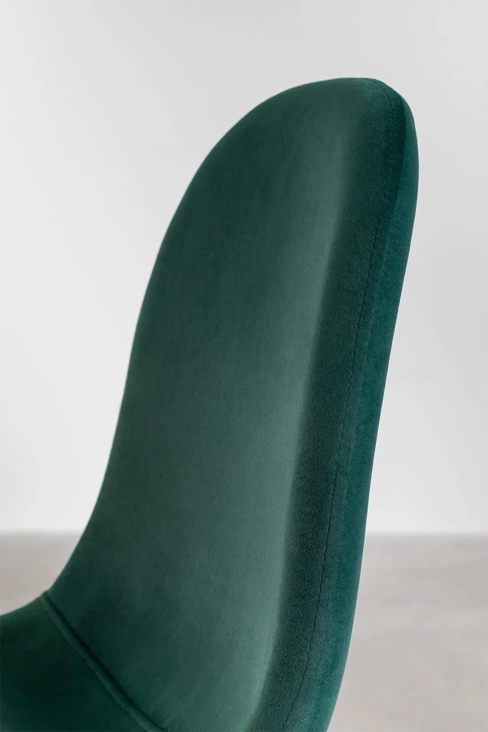 Pack 4 Chaises De Salle  Manger En Velours Glamm Noir - 6