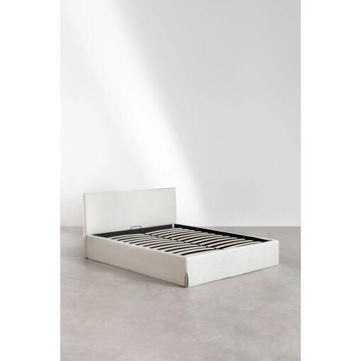 Lit Avec Sommier Coffre Tapiss� Lorea - 7