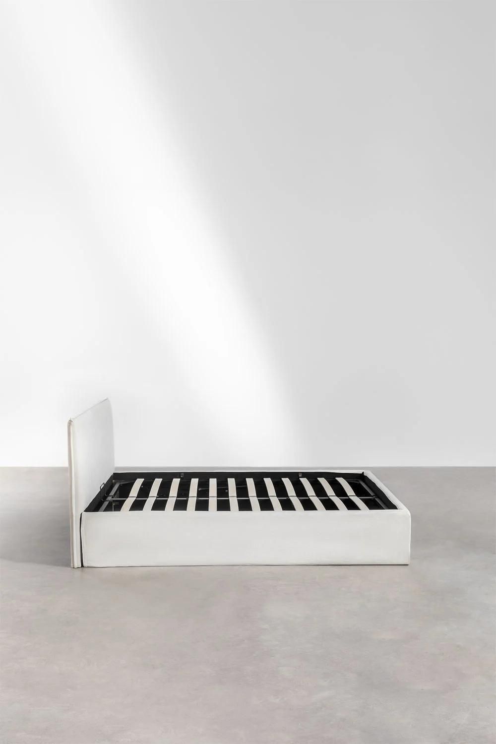 Lit Avec Sommier Coffre Tapiss� Lorea - 8