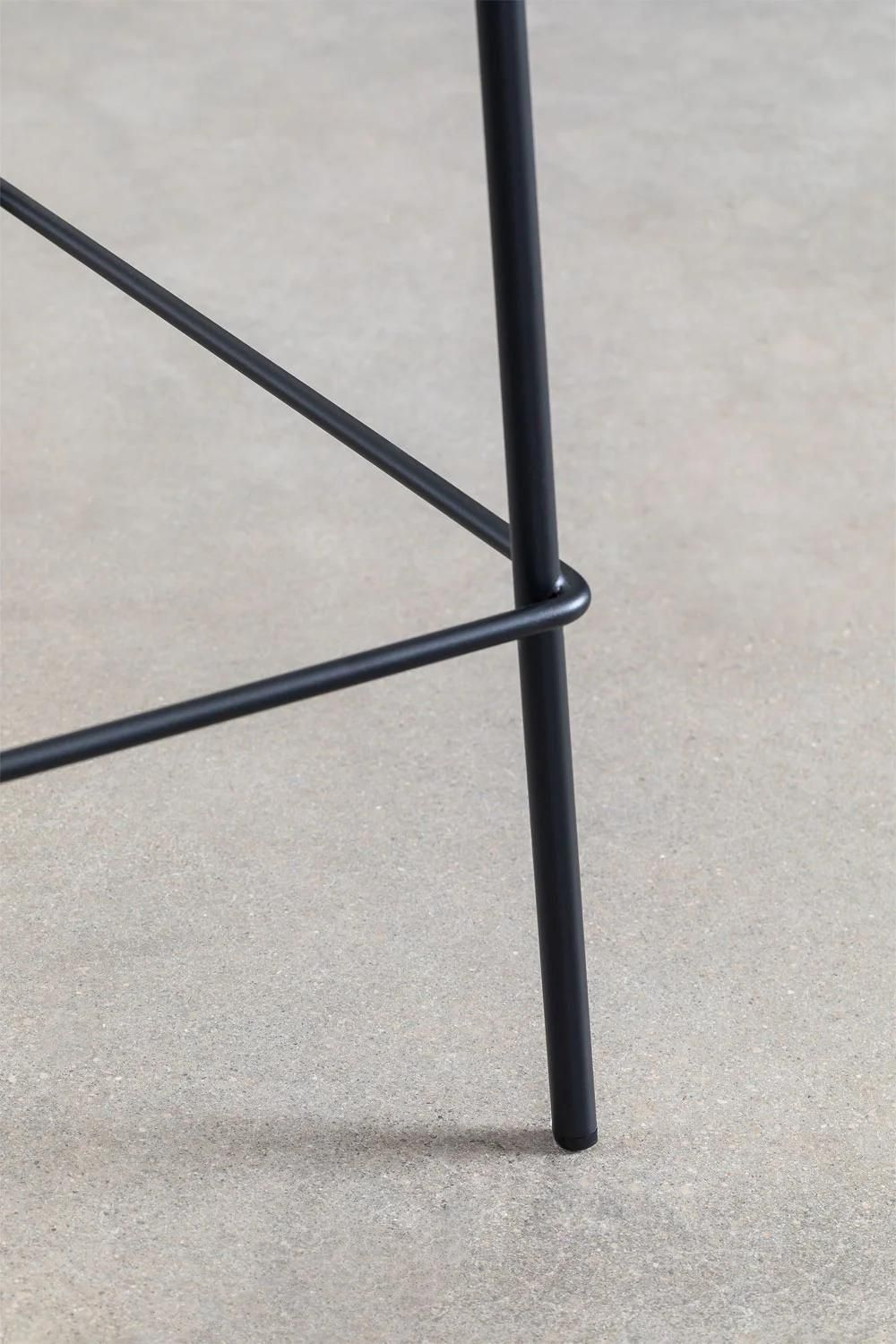 Pack De 2 Tabourets Hauts Uit Blanc Noir 66 Cm - 6