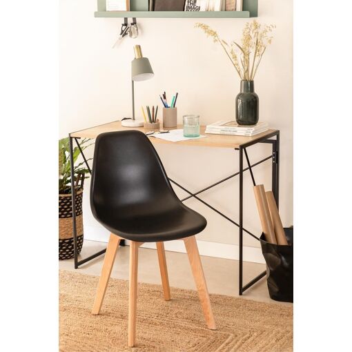 Chaise De Salle � Manger Nordique Scand Noir - 3