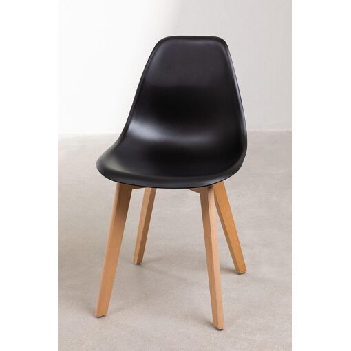 Chaise De Salle � Manger Nordique Scand Noir - 4