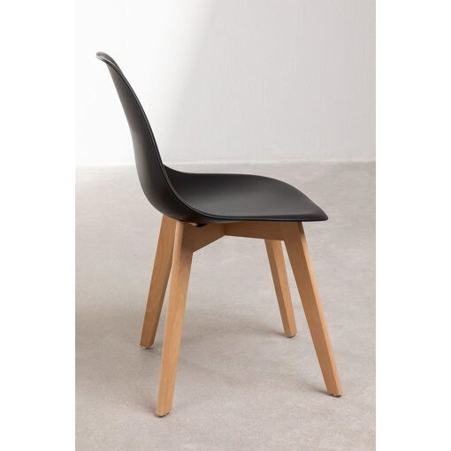 Chaise De Salle � Manger Nordique Scand Noir - 5