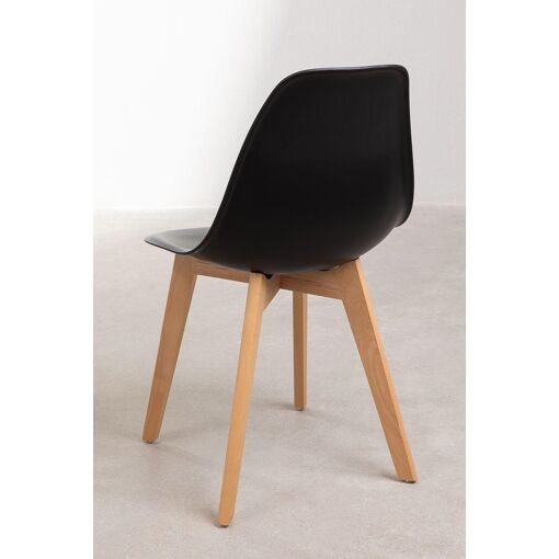 Chaise De Salle � Manger Nordique Scand Noir - 6