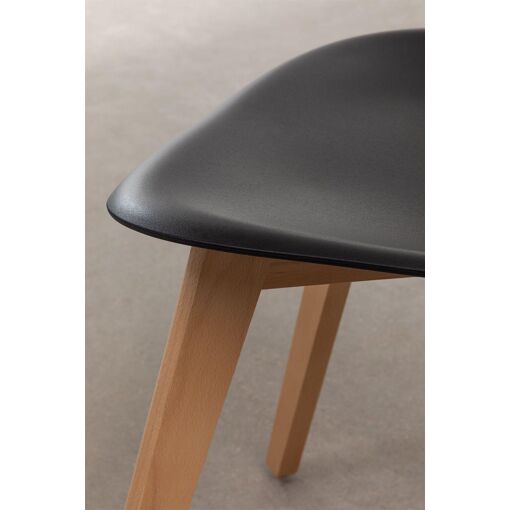 Chaise De Salle � Manger Nordique Scand Noir - 8