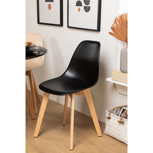 Chaise De Salle � Manger Nordique Scand Noir - 10