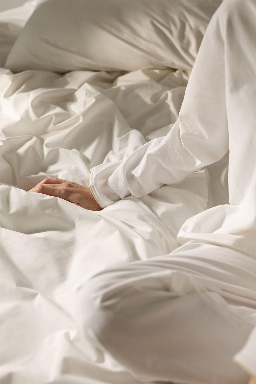 Housse De Couette En Percale De Coton 180 Fils Lesia Blanc - 5