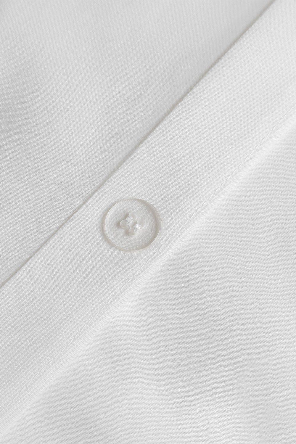 Housse De Couette En Percale De Coton 180 Fils Lesia Blanc - 8