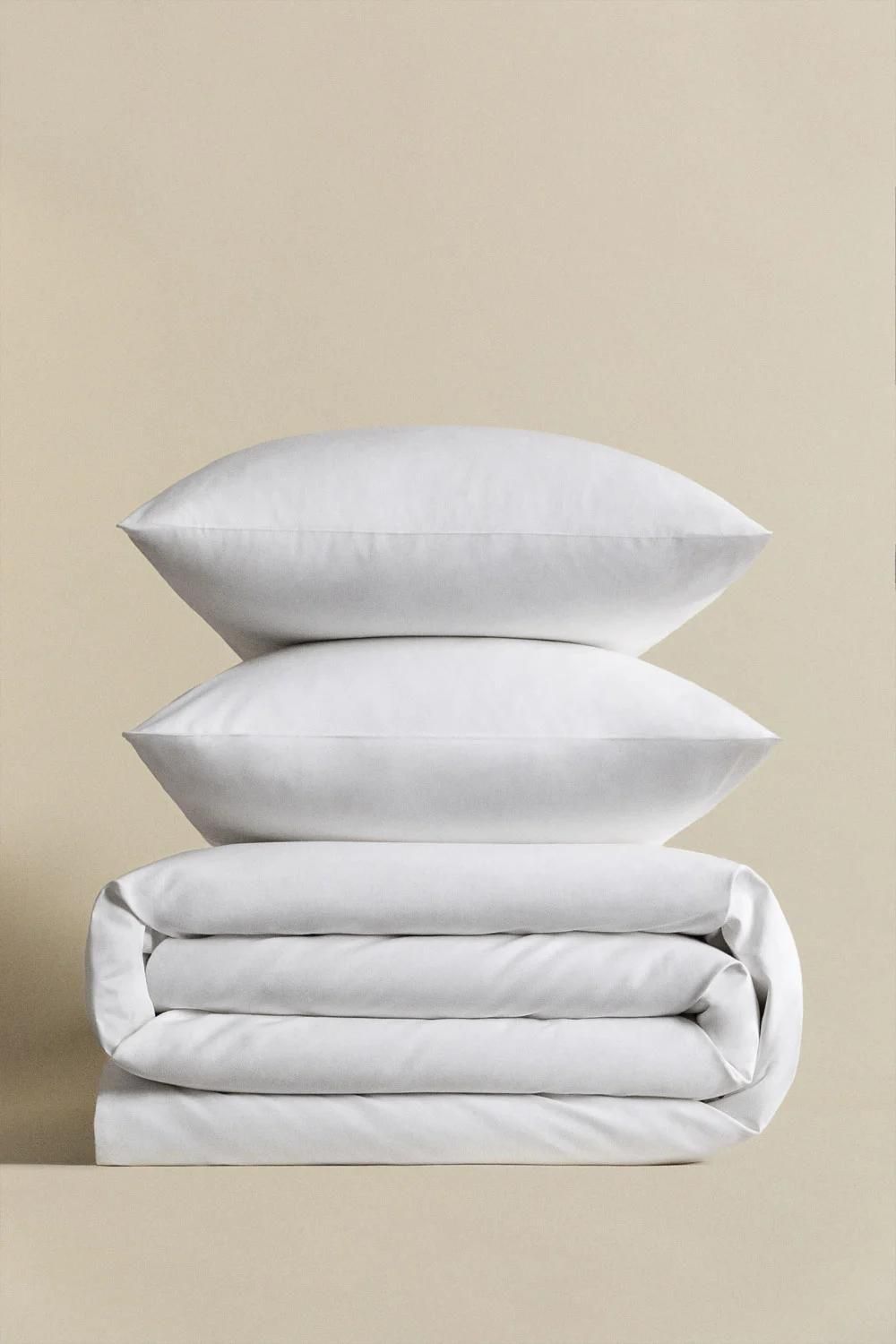 Housse De Couette En Percale De Coton 180 Fils Lesia Blanc - 10