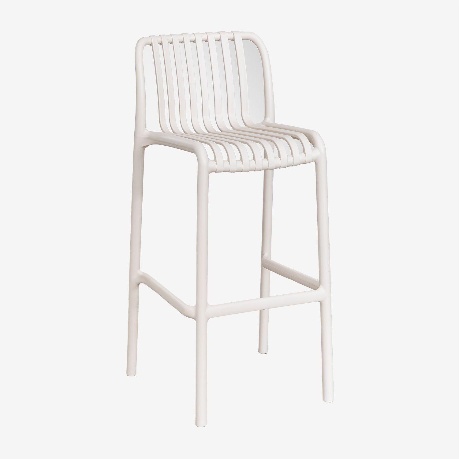 Pack De 2 Tabourets Hauts Empilables Wendell Tapioca Beige �77 Cm