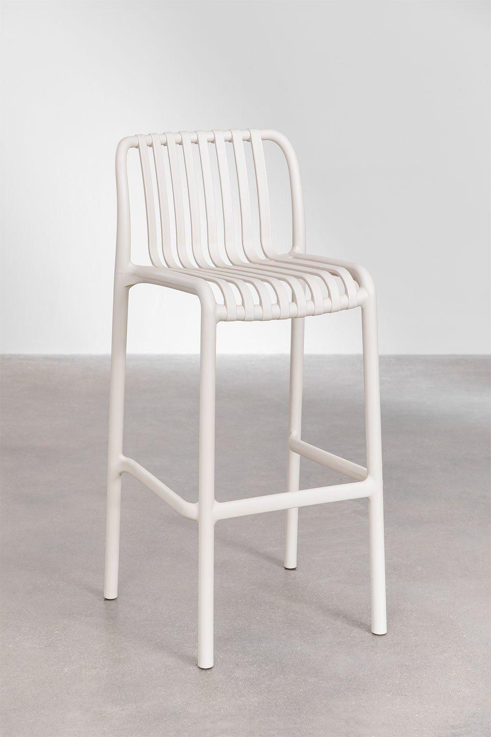 Pack De 2 Tabourets Hauts Empilables Wendell Tapioca Beige �77 Cm - 3