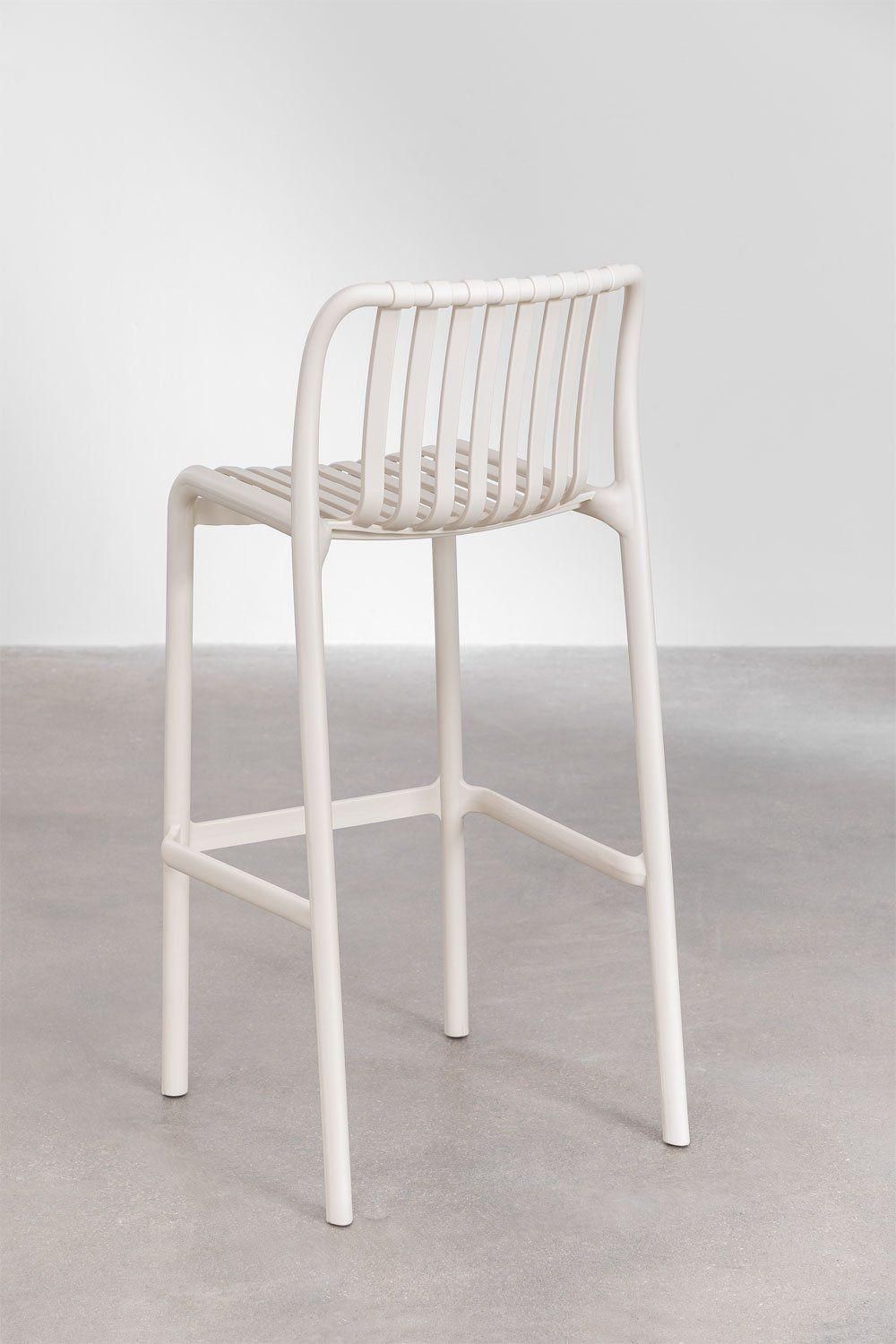 Pack De 2 Tabourets Hauts Empilables Wendell Tapioca Beige �77 Cm - 5