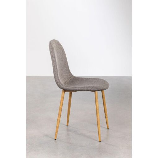Pack 4 Chaises De Salle � Manger Glamm Bois Naturel - 5