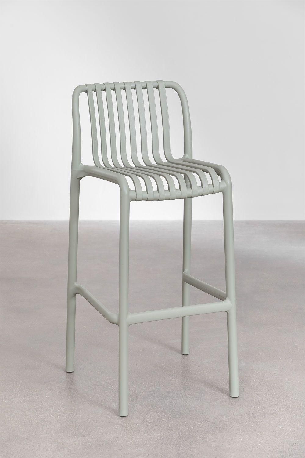 Pack De 2 Tabourets Hauts Empilables Wendell Vert Kaki 77 Cm - 2