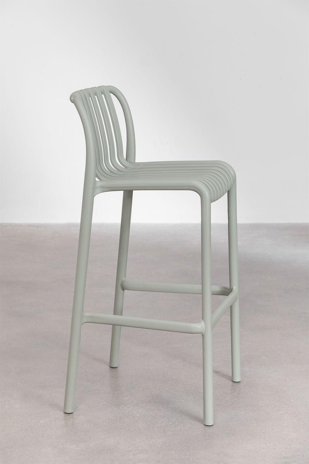 Pack De 2 Tabourets Hauts Empilables Wendell Vert Kaki 77 Cm - 3